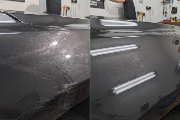 Paint correction before and after preview